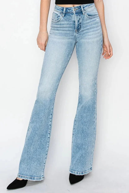 RISEN High Rise Bootcut Jeans - VILLA FASHION