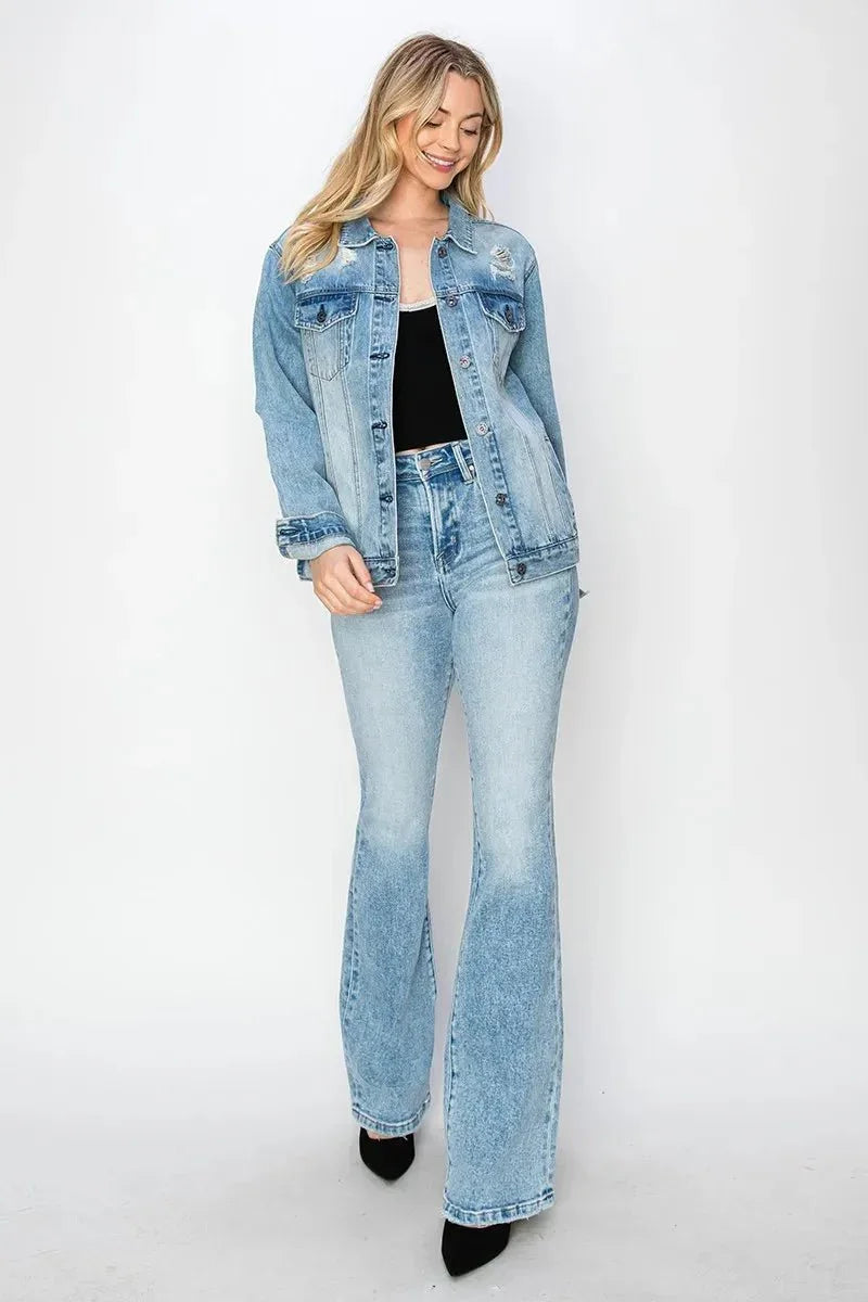 RISEN High Rise Bootcut Jeans - VILLA FASHION