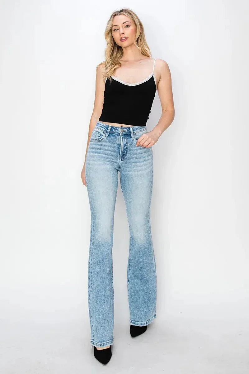 RISEN High Rise Bootcut Jeans - VILLA FASHION