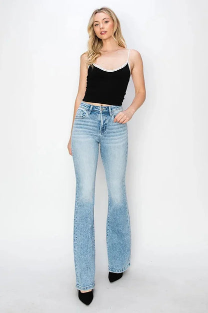 RISEN High Rise Bootcut Jeans - VILLA FASHION