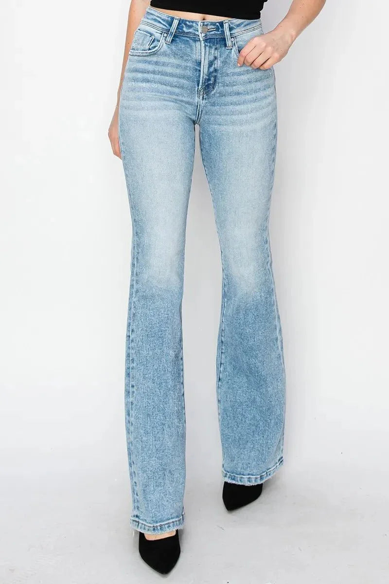 RISEN High Rise Bootcut Jeans - VILLA FASHION
