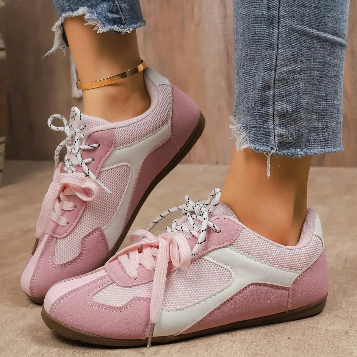Round Toe Platform Sneakers - VILLA FASHION