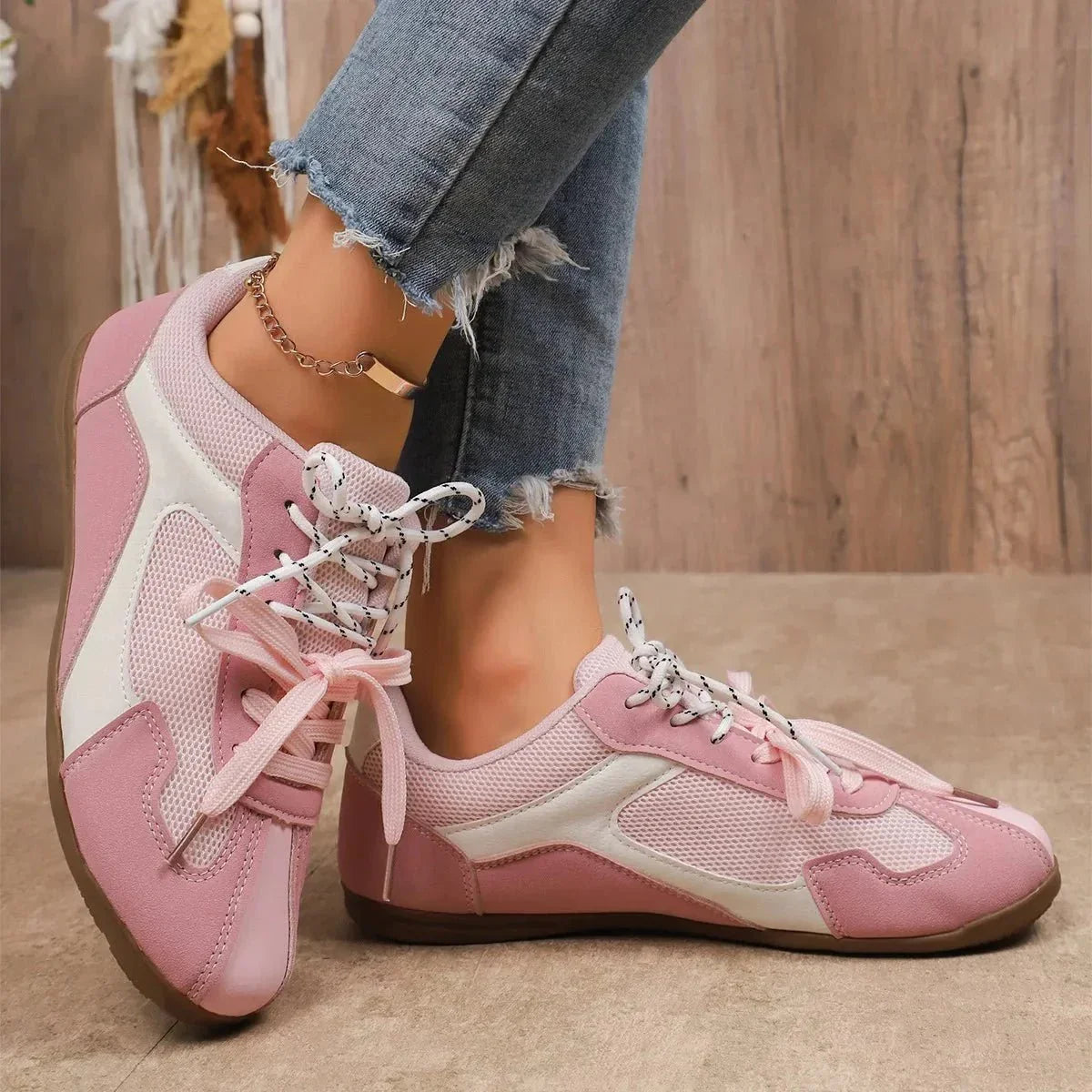 Round Toe Platform Sneakers - VILLA FASHION