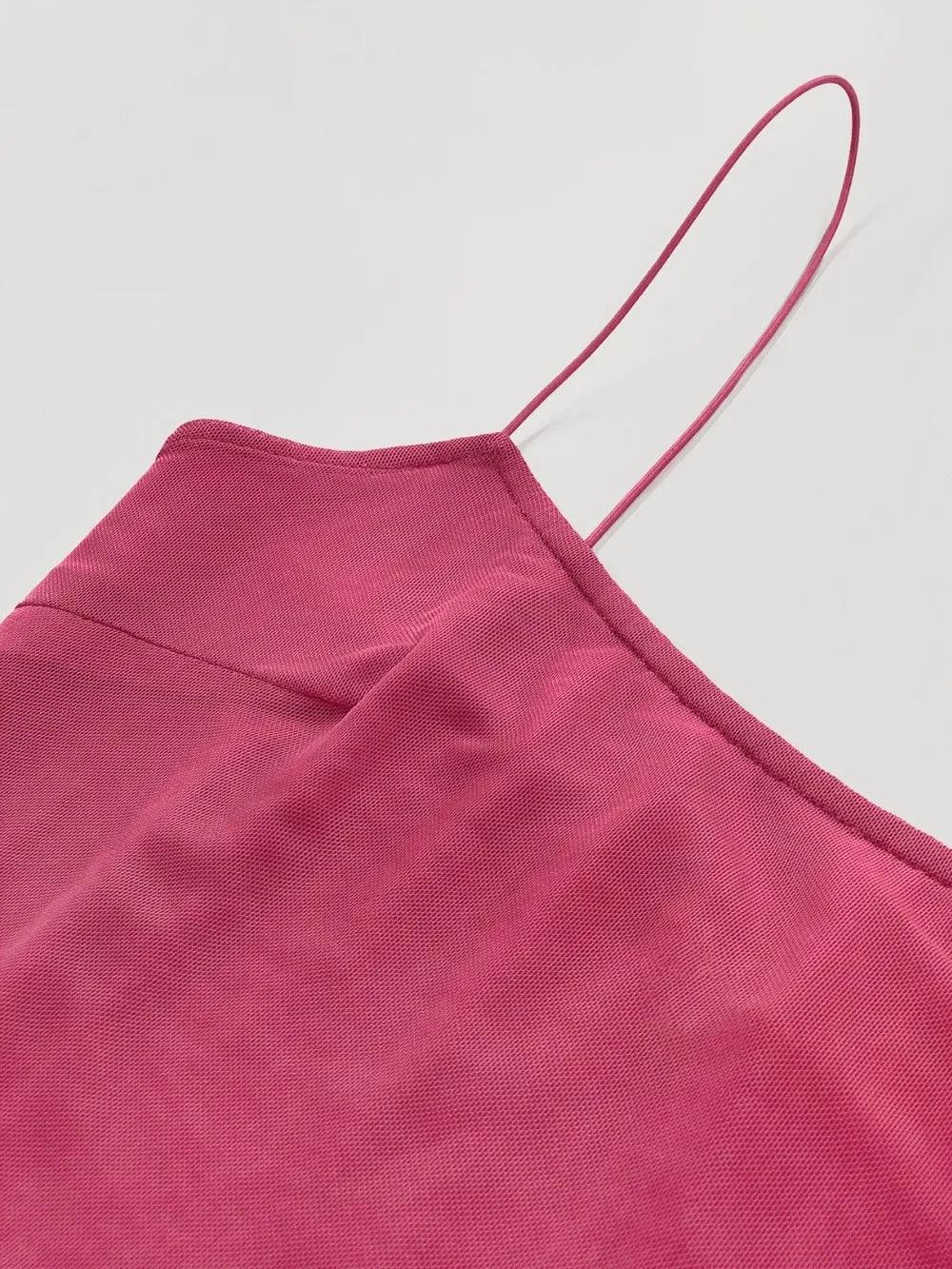 Ruched Maxi Cami Dress - VILLA FASHION