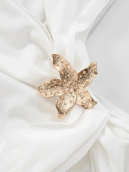 Ruched One - Shoulder Mini Dress - VILLA FASHION