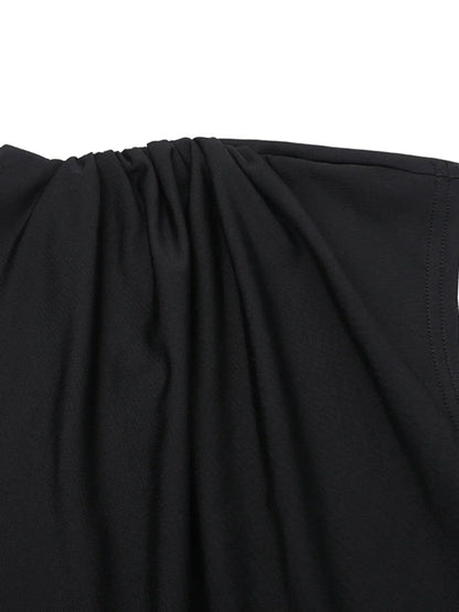 Ruched Slit Cap Sleeve Maxi Dress - VILLA FASHION