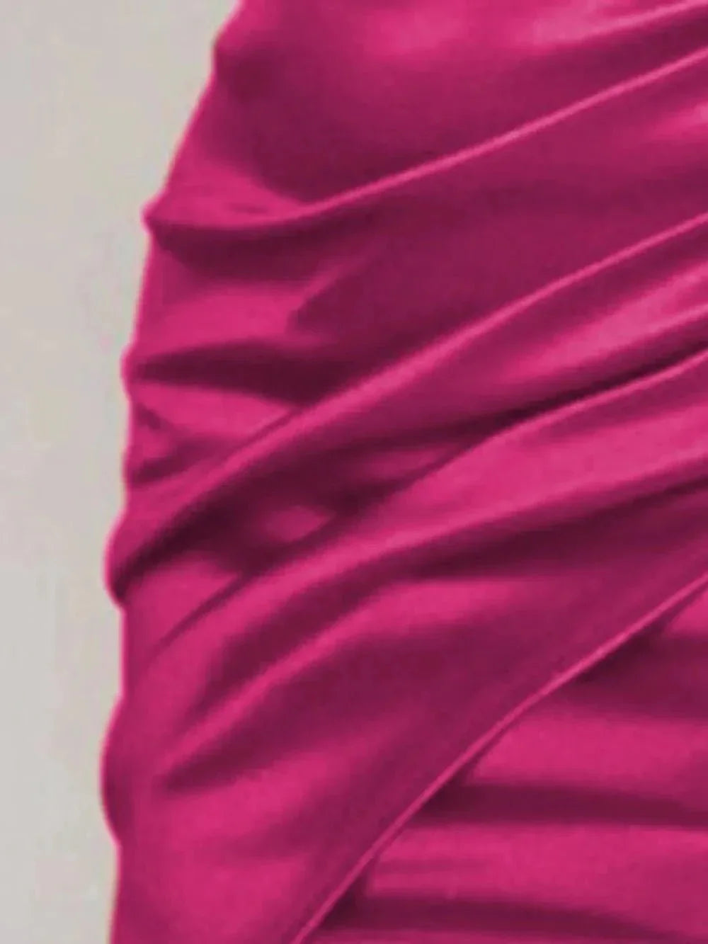 Ruched Spaghetti strap Wrap Dress - VILLA FASHION