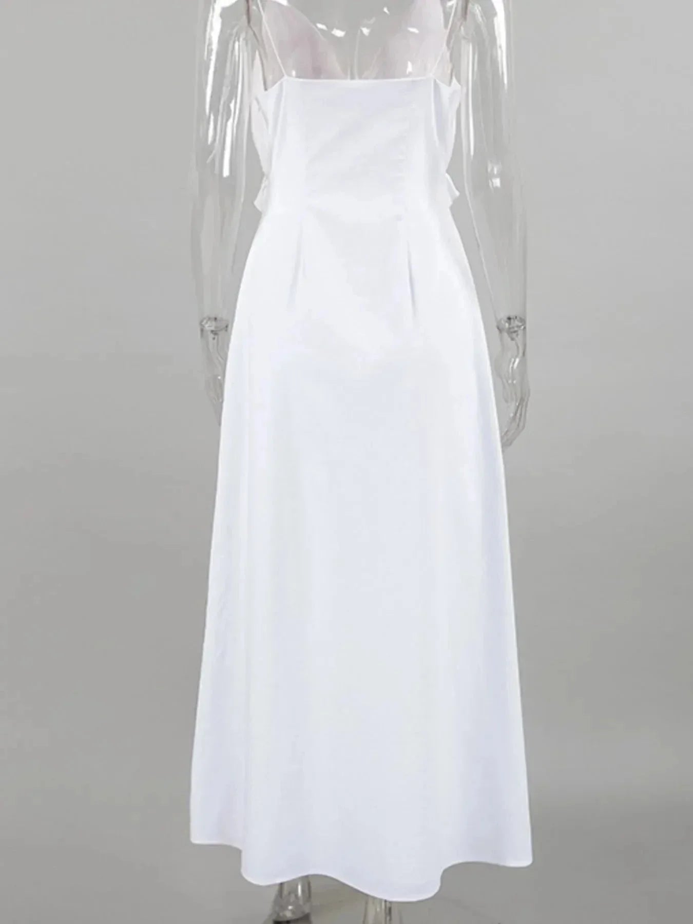 Ruffled V - Neck Maxi Dress - VILLA FASHION