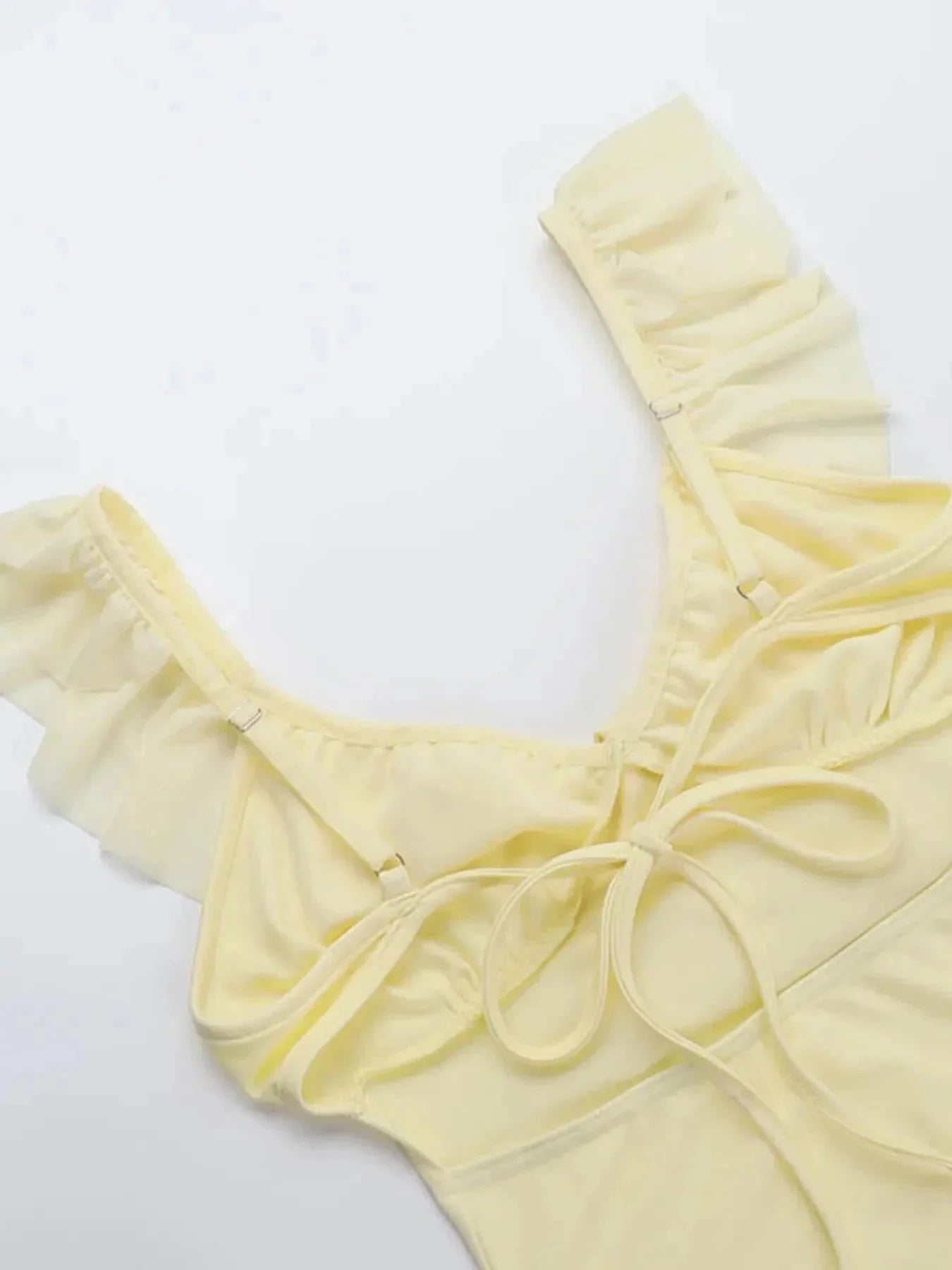 Ruffled V - Neck Sleeveless Maxi Dress - VILLA FASHION