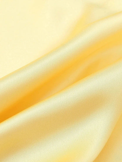 Satin V - Neck Cami Dress - VILLA FASHION