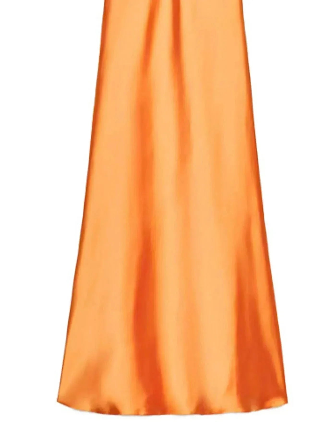 Satin V - Neck Cami Dress - VILLA FASHION