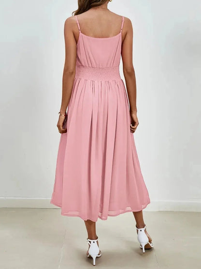 Scoop Neck Midi Cami Dress - VILLA FASHION