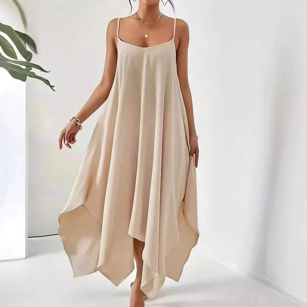 Scoop Neck Midi Cami Dress - VILLA FASHION