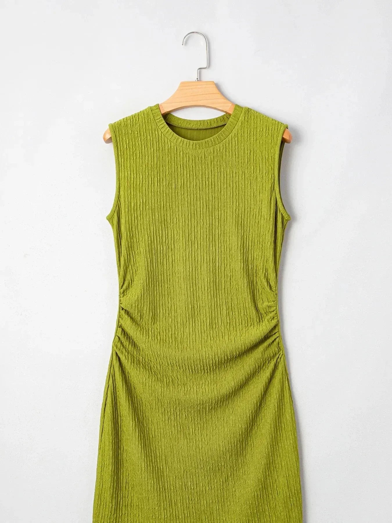 Sleeveless Ribbed Bodycon Dress - VILLA FASHION