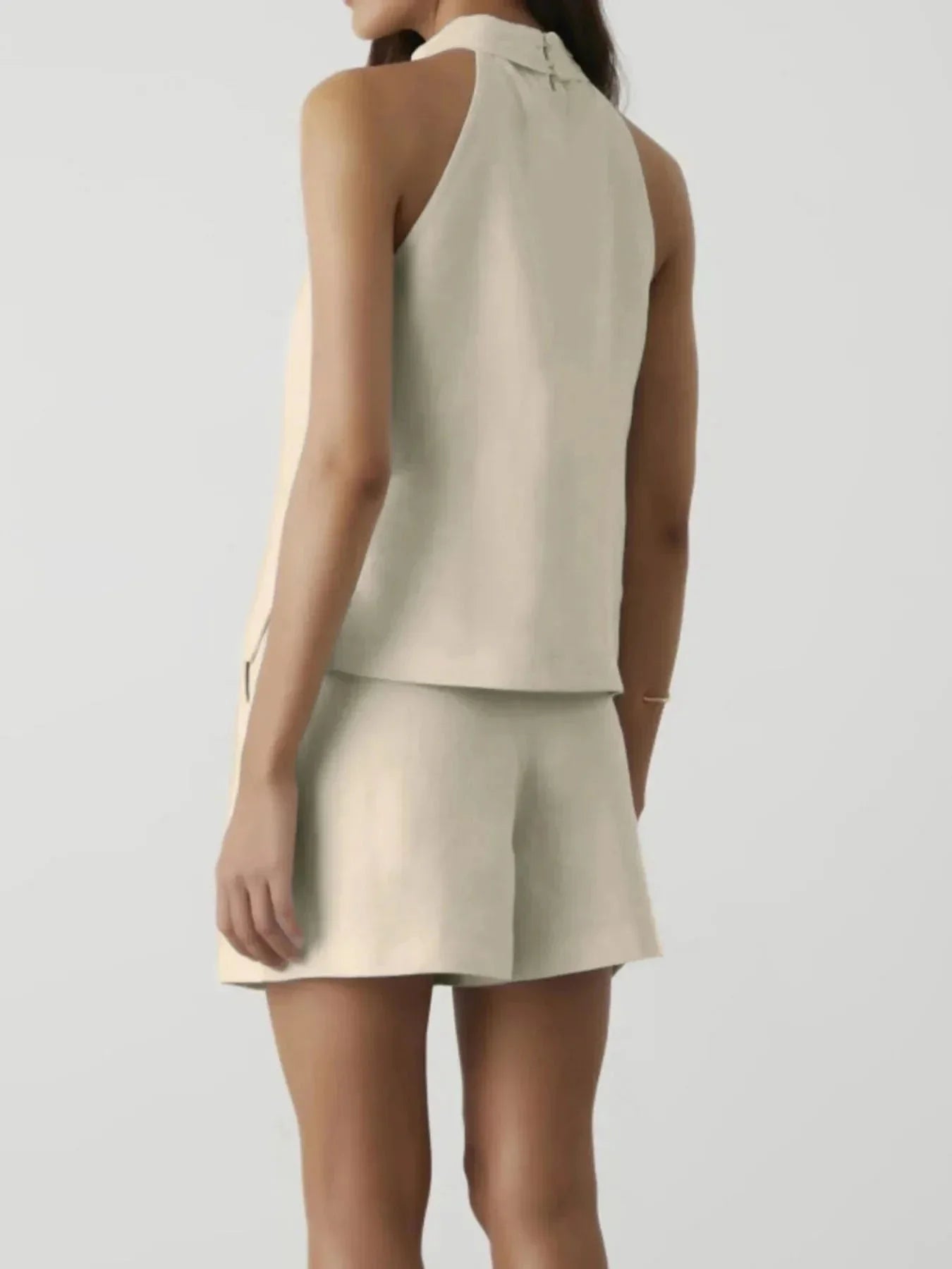 Sleeveless Top and Shorts Set - VILLA FASHION