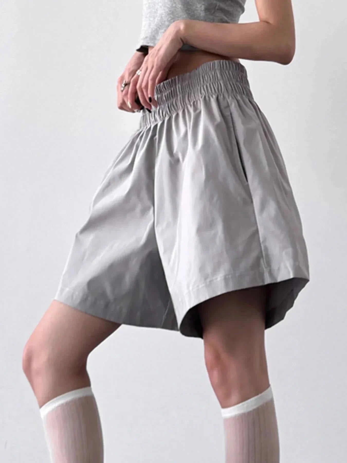 Smocked Wide - Leg Shorts - VILLA FASHION