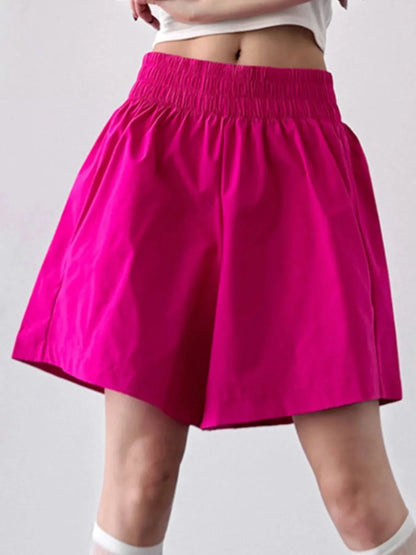 Smocked Wide - Leg Shorts - VILLA FASHION