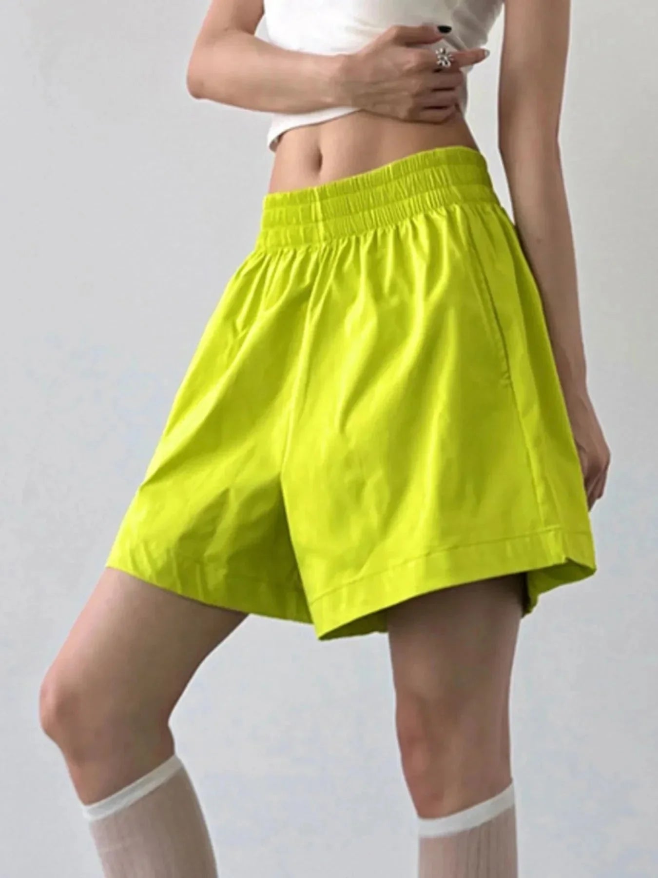 Smocked Wide - Leg Shorts - VILLA FASHION