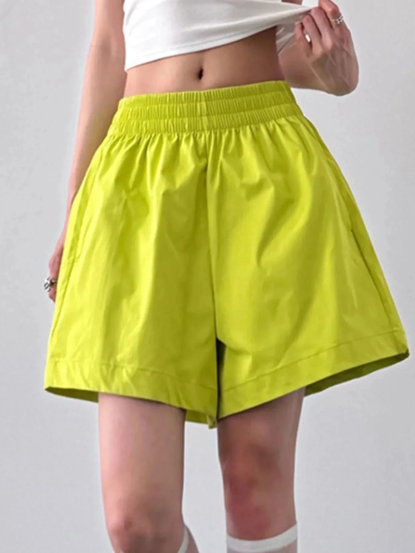 Smocked Wide - Leg Shorts - VILLA FASHION