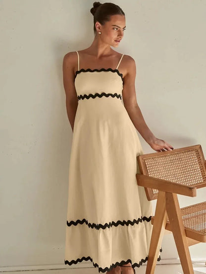 Spaghetti Strap Maxi Dress - VILLA FASHION