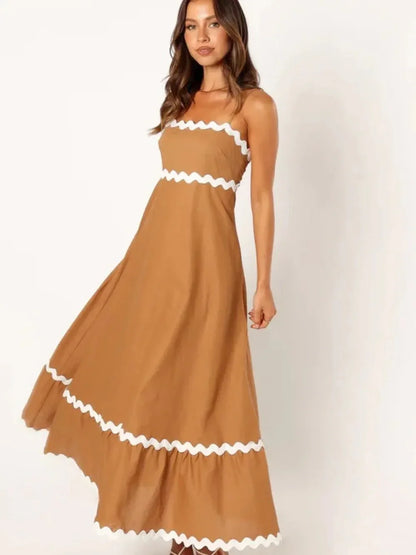 Spaghetti Strap Maxi Dress - VILLA FASHION