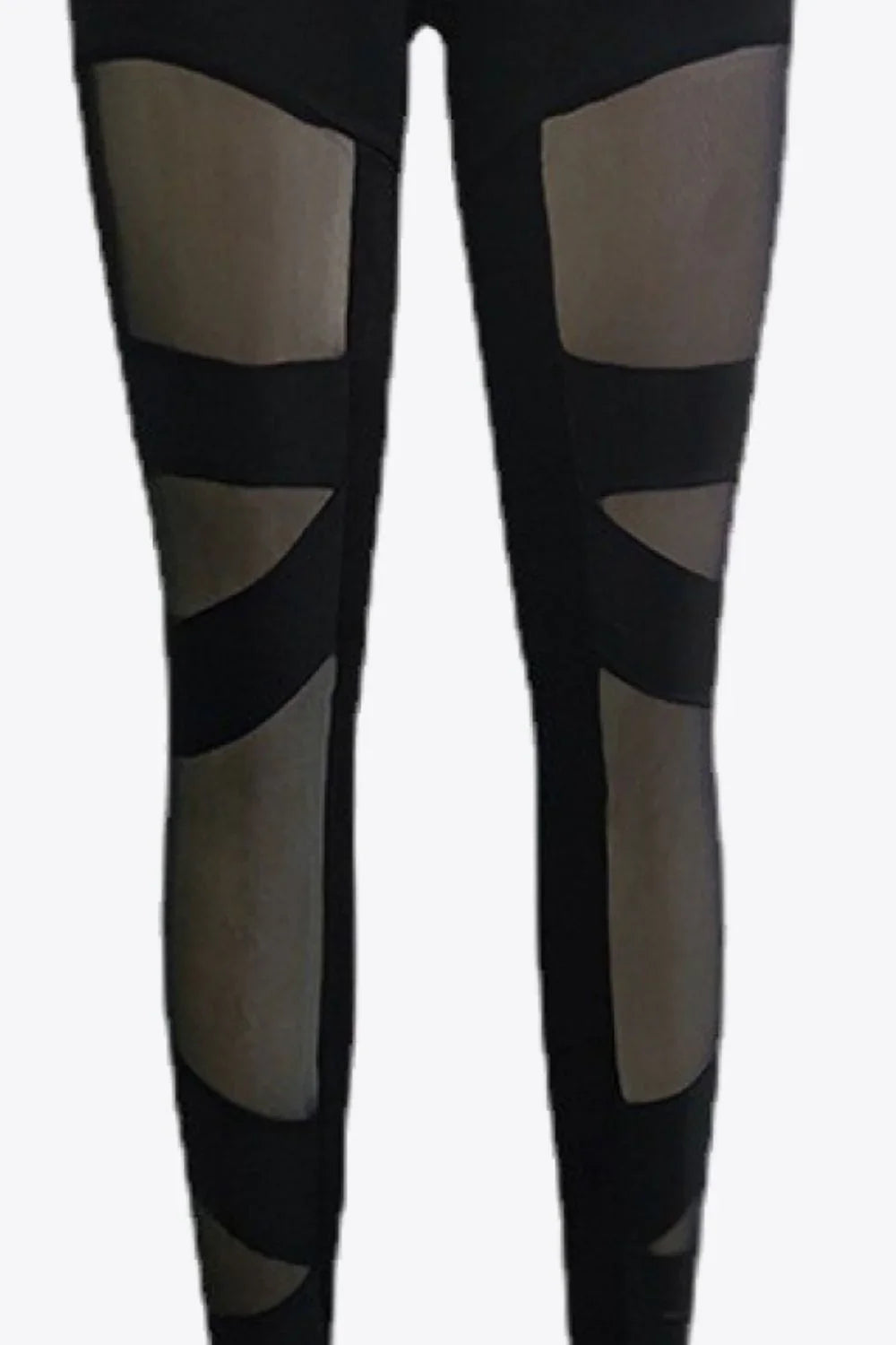 Spliced Mesh Leggings - VILLA FASHION