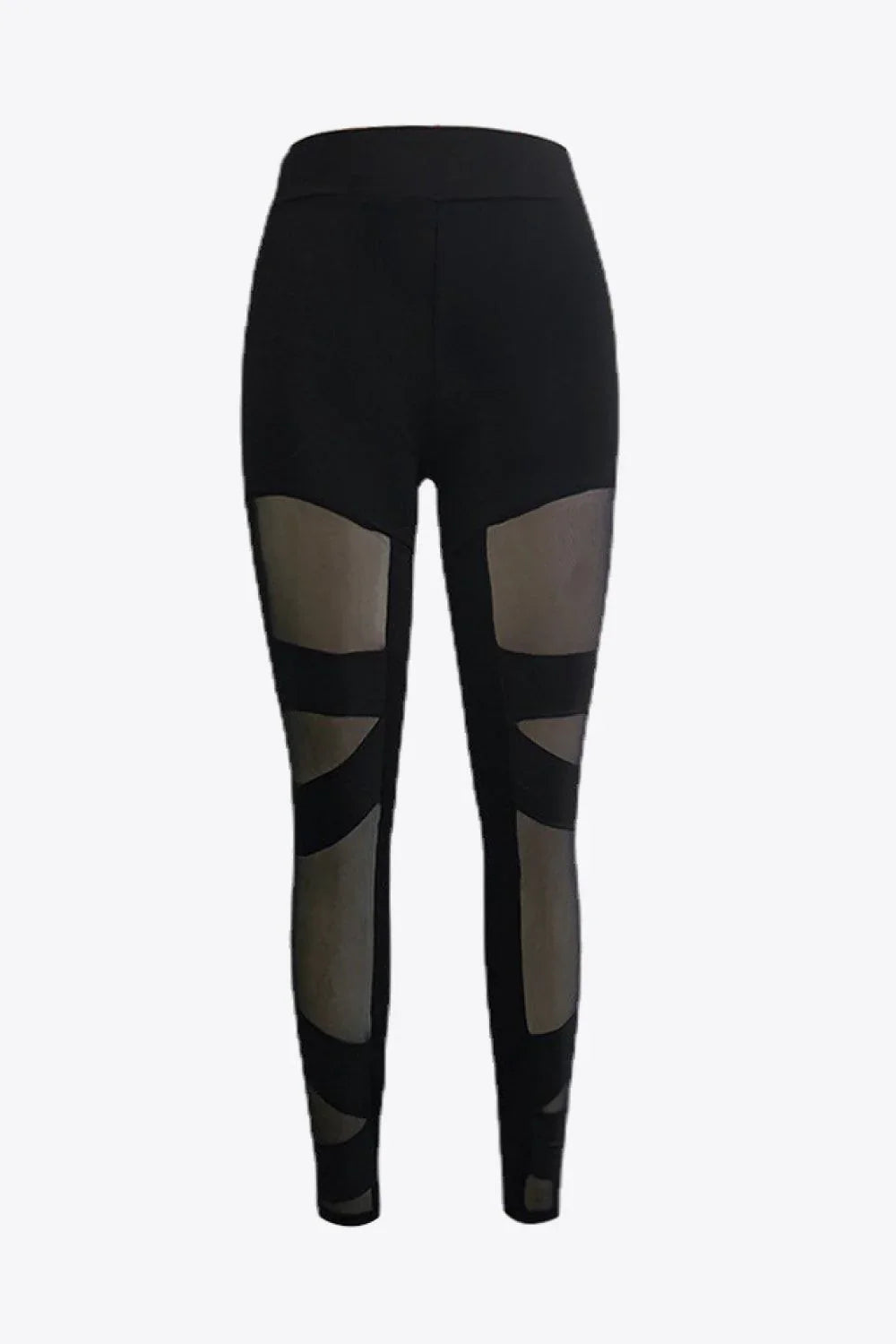 Spliced Mesh Leggings - VILLA FASHION