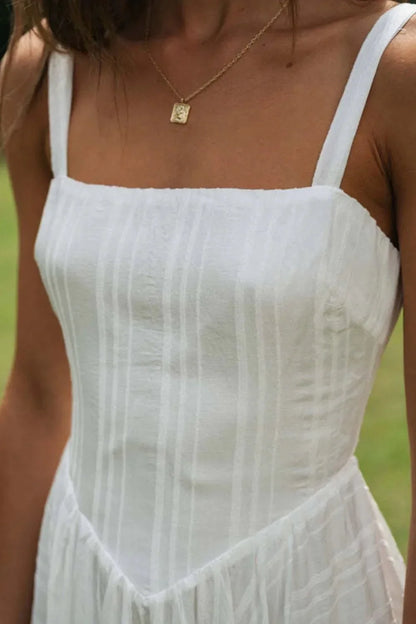 Square Neck Midi Cami Dress - VILLA FASHION