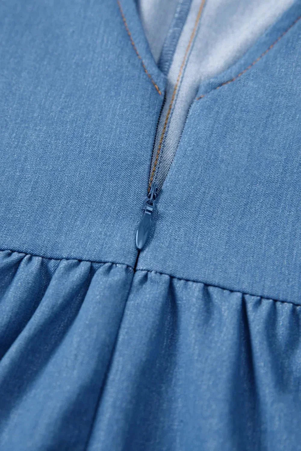 Square Neck Sleeveless Mini Dress - VILLA FASHION