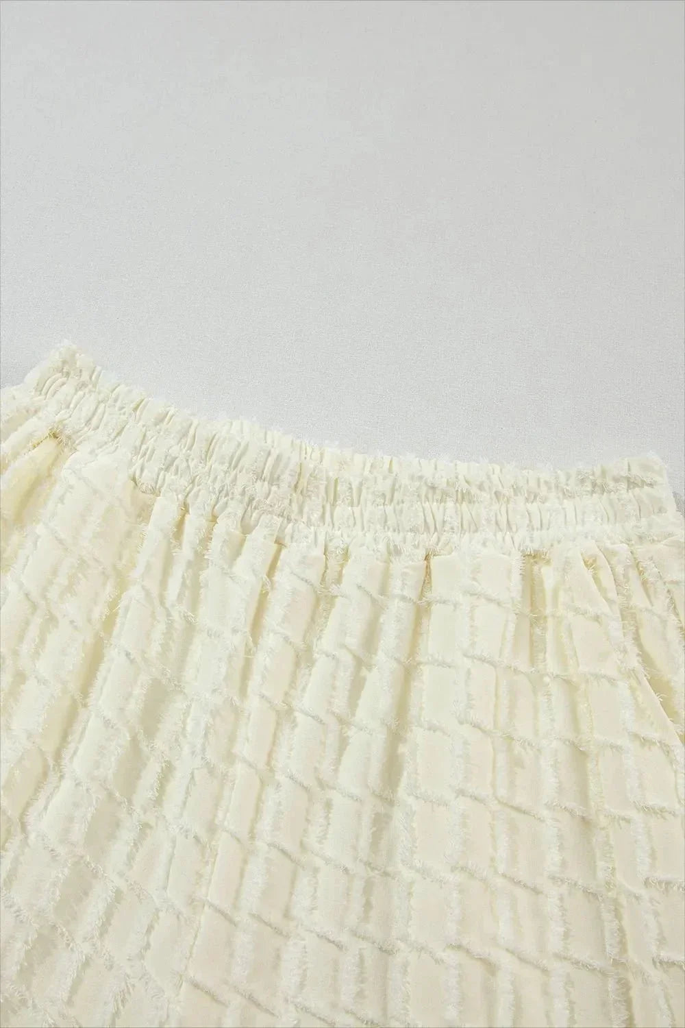 Textured Round Neck Top and Pants Set - VILLA FASHION