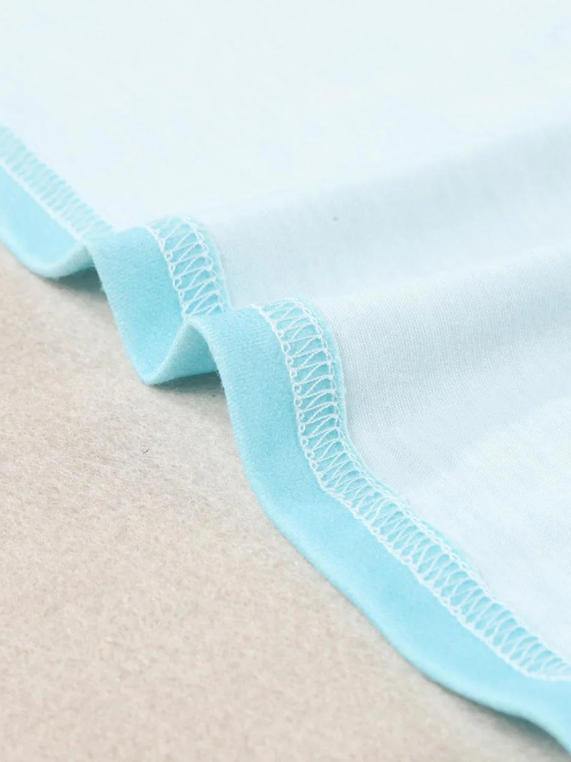 Tie - Dye Lace Trim Round Neck Top - VILLA FASHION