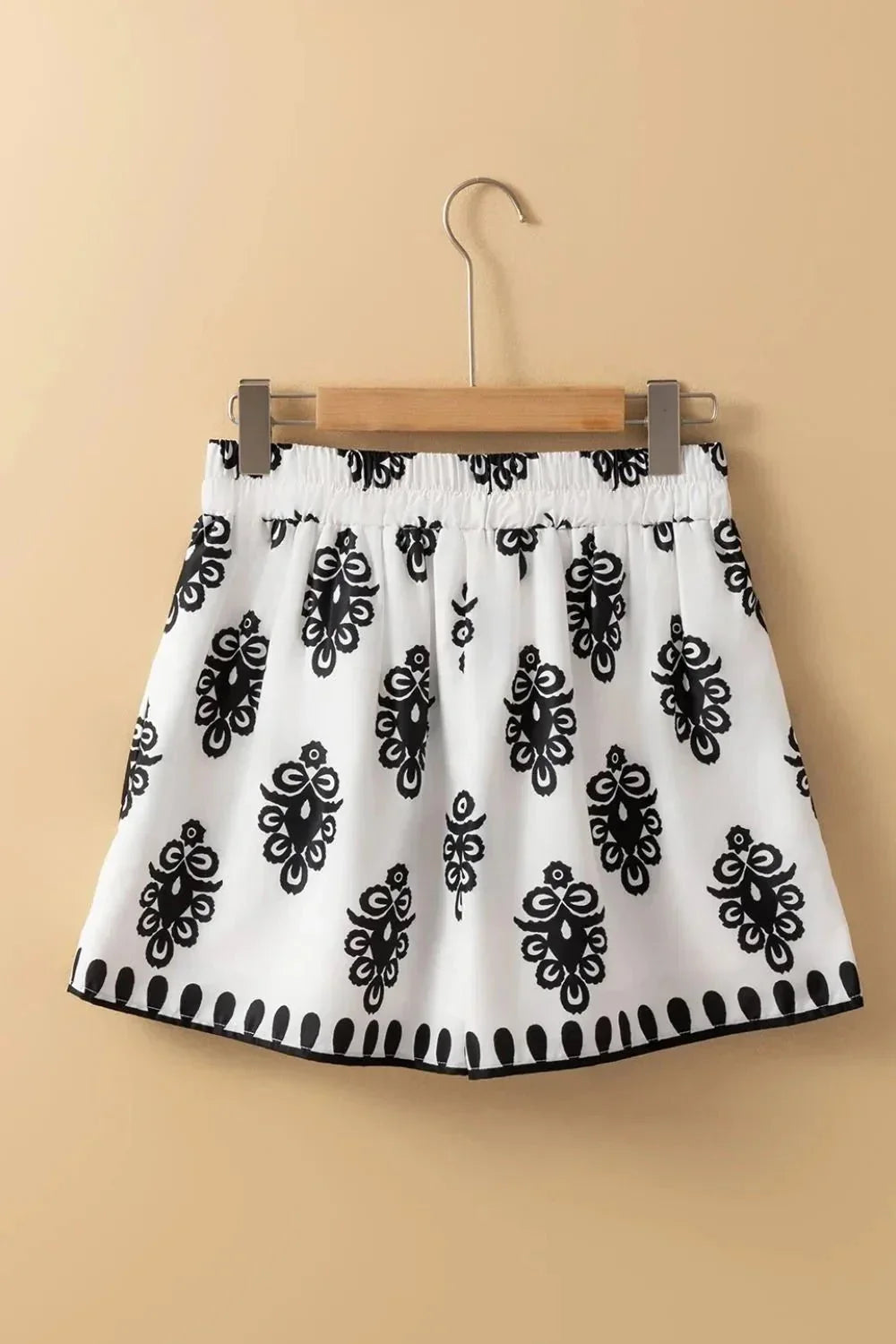 Tied Printed Shorts - VILLA FASHION