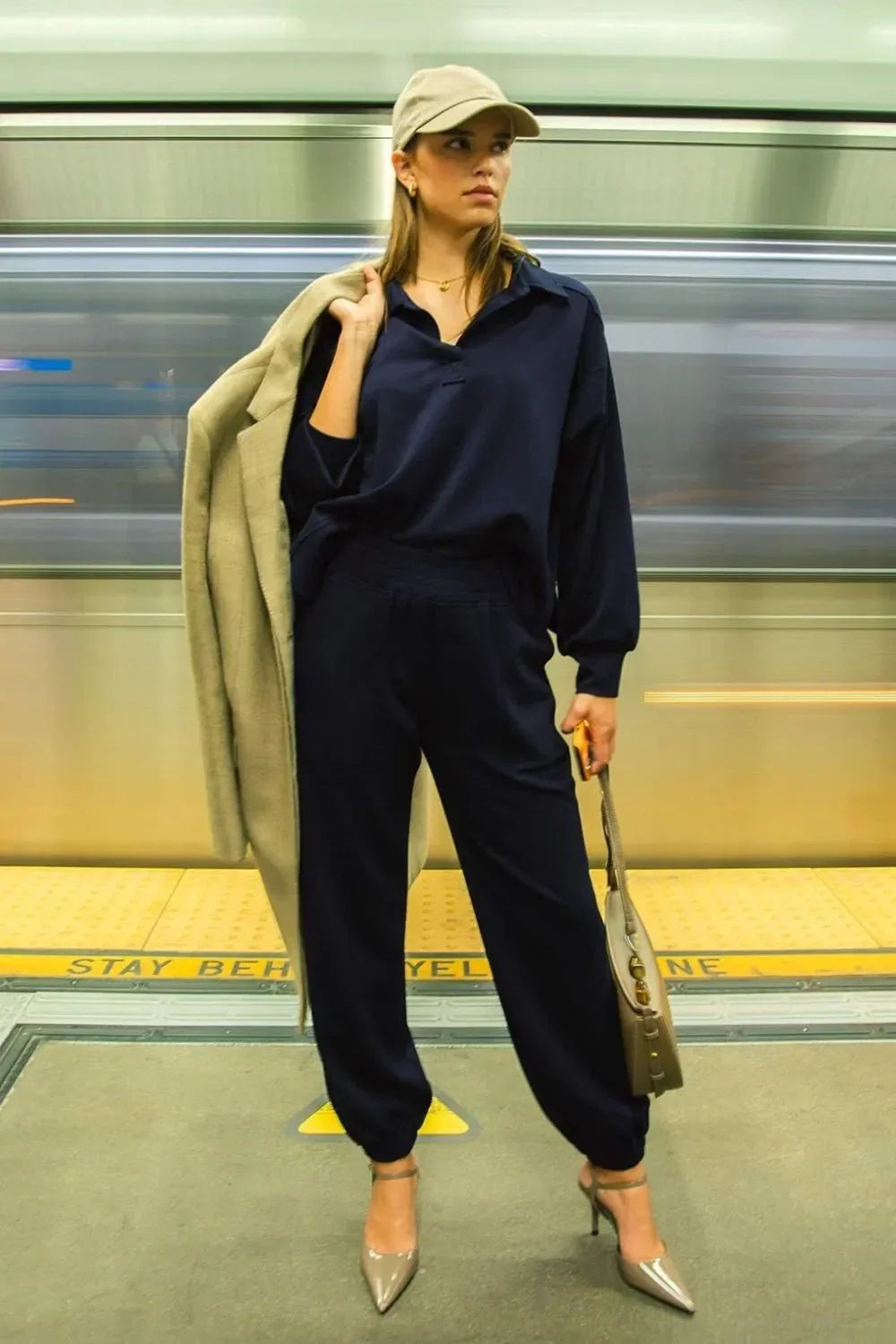 Umgee Drawstring Jogger Pants with Front Seam Detail - VILLA FASHION