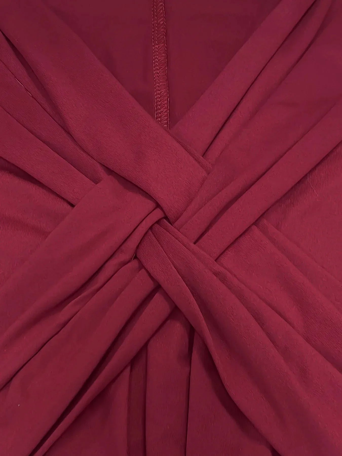 V - Neck Short Sleeve Midi Dress - VILLA FASHION