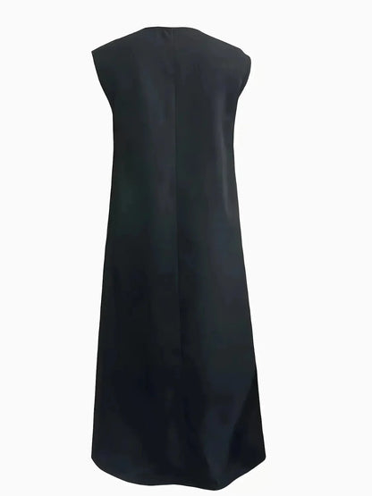 V - Neck Sleeveless Maxi Tank Dress - VILLA FASHION