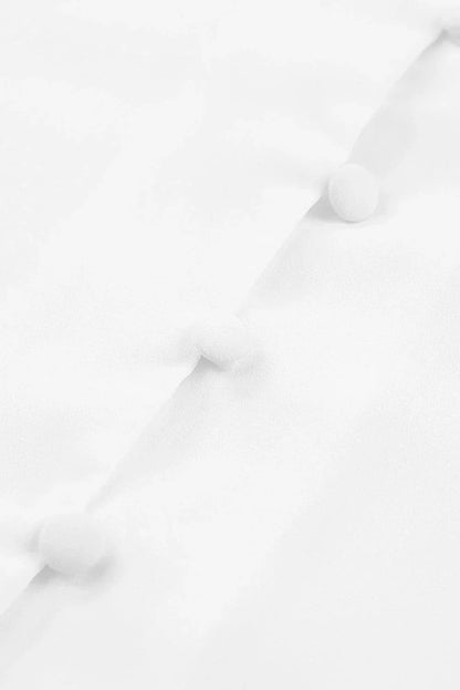 V - Neck Tie Hem Flutter Sleeve Blouse - VILLA FASHION