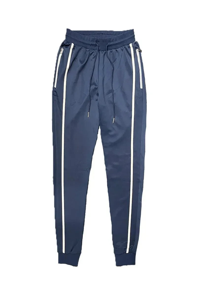 WEIV Men's Full Size Side Stripe Drawstring Active Joggers Plus Size - VILLA FASHION