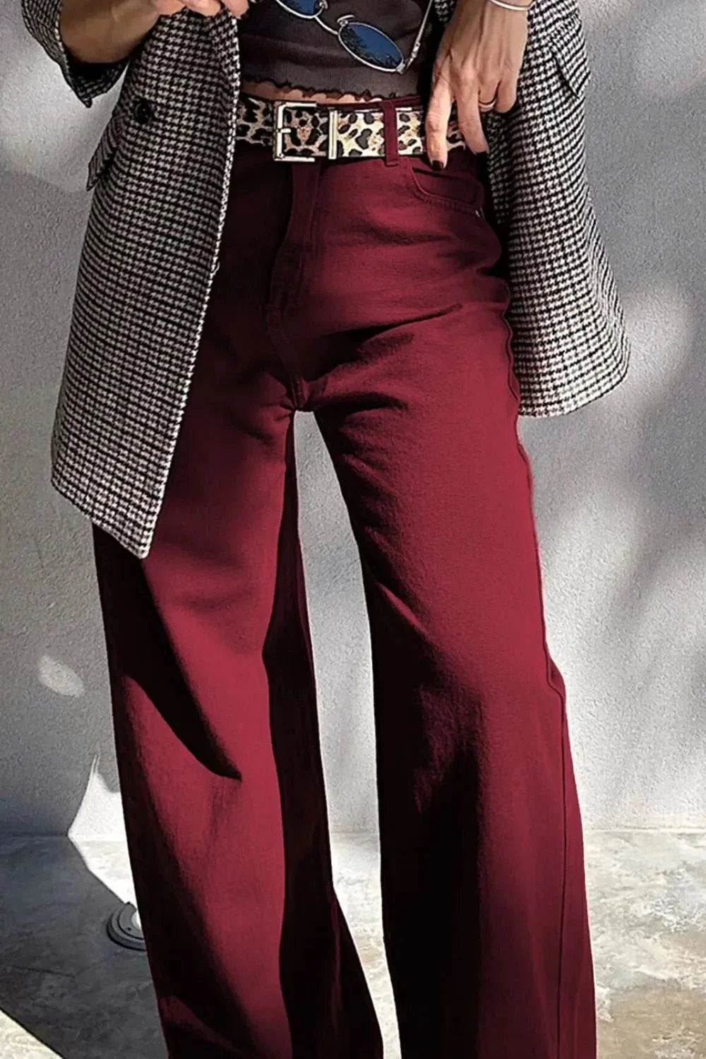 Wide Leg High Waist Fashion Jeans - VILLA FASHION