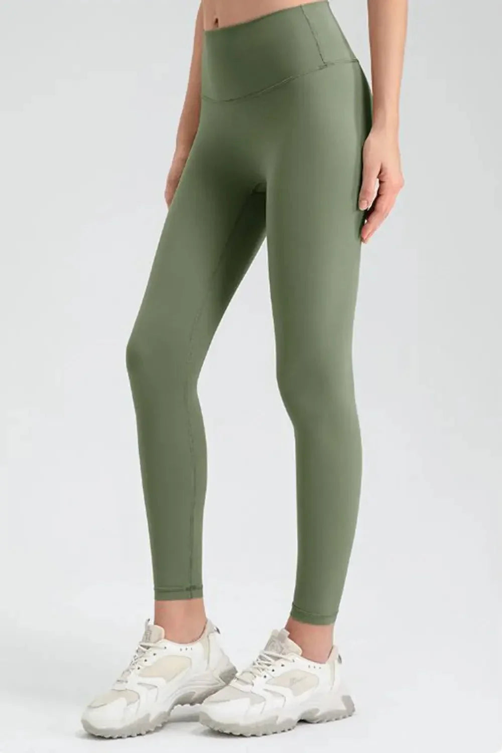 Wide Waistband Sport Leggings - VILLA FASHION