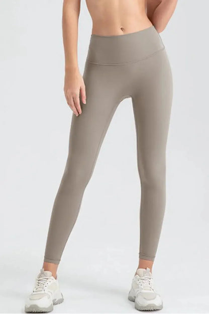 Wide Waistband Sport Leggings - VILLA FASHION