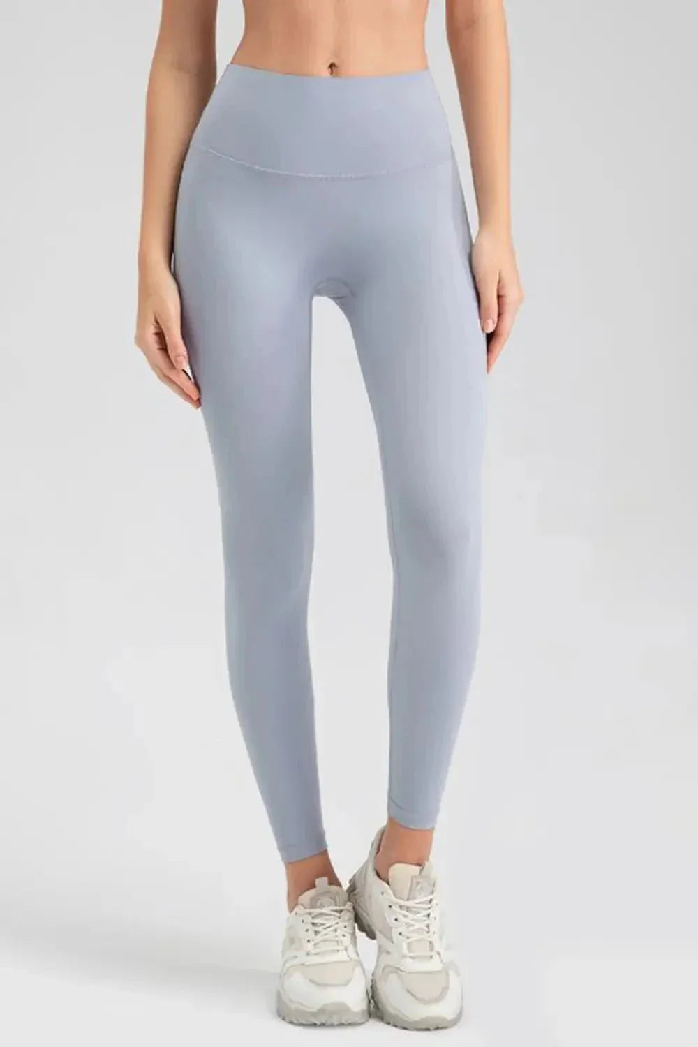 Wide Waistband Sport Leggings - VILLA FASHION