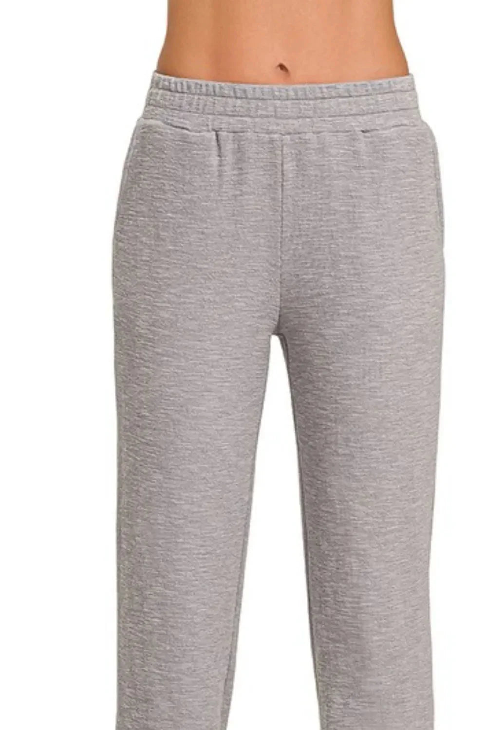 Zenana Cotton Slub Jogger Pants - VILLA FASHION