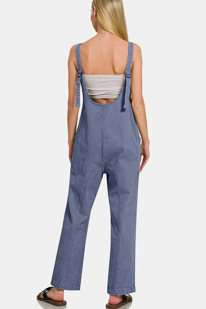 Zenana Pocketed Wide Strap Jumpsuit - VILLA FASHION