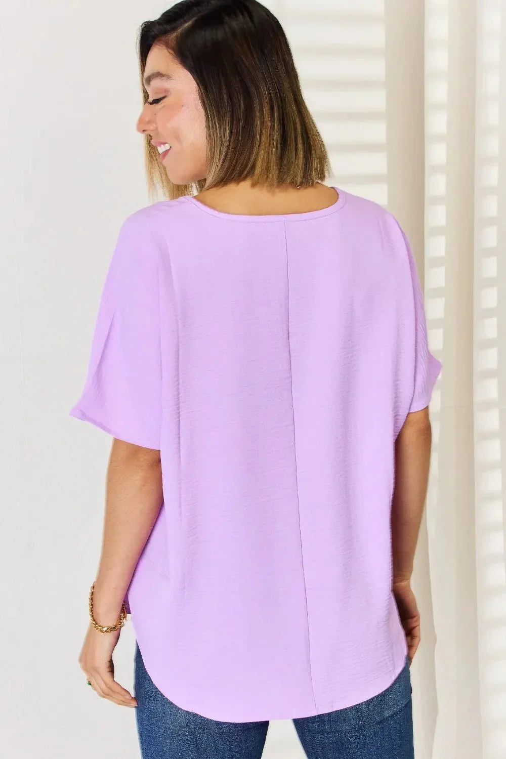 Zenana Texture Short Sleeve T-Shirt - VILLA FASHION