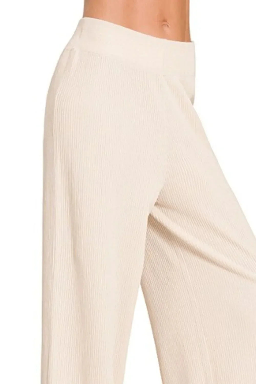 Zenana Viscose Ribbed Sweater Pants - VILLA FASHION